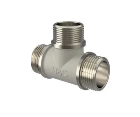 Тройник V&G VALOGIN VG-202401 латунь наружная-наружная-наружная 1/2" (156441)