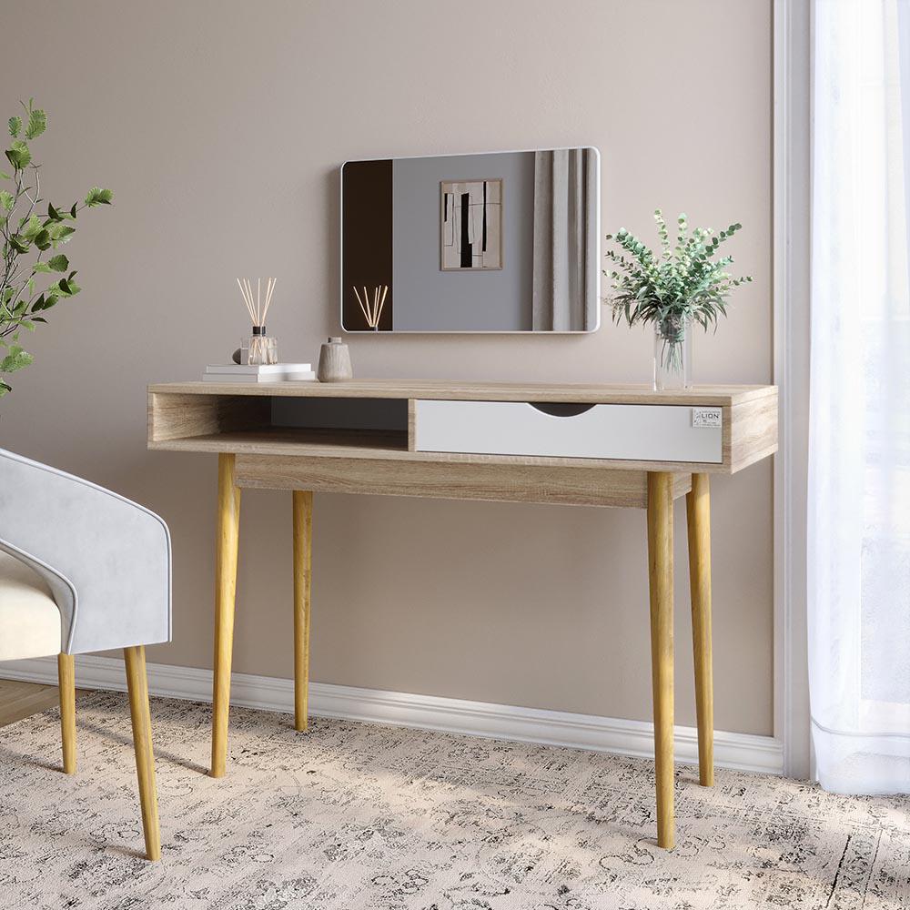 Письменный стол Lion Сканди-1 Нимфея Альба/Дуб Сонома Трюфель (Lion-041195)