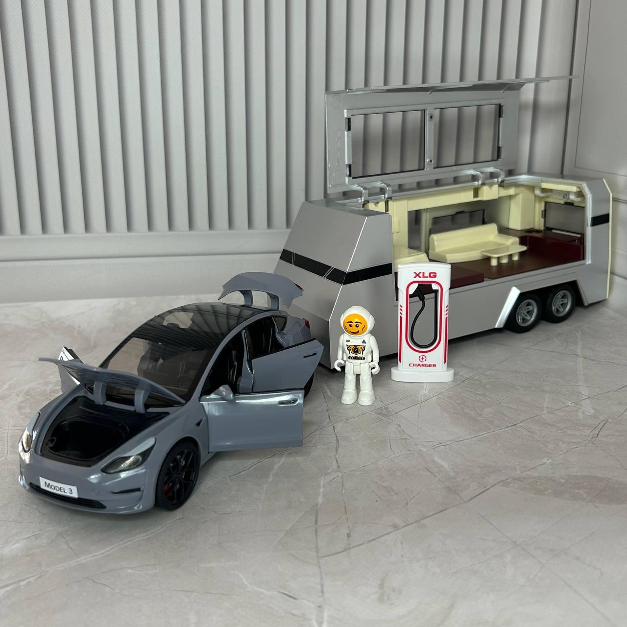 Машинка дитяча інерційна Tesla Model S M 92315-6 будиночок на колесах підсвітка/звук (2641170802)