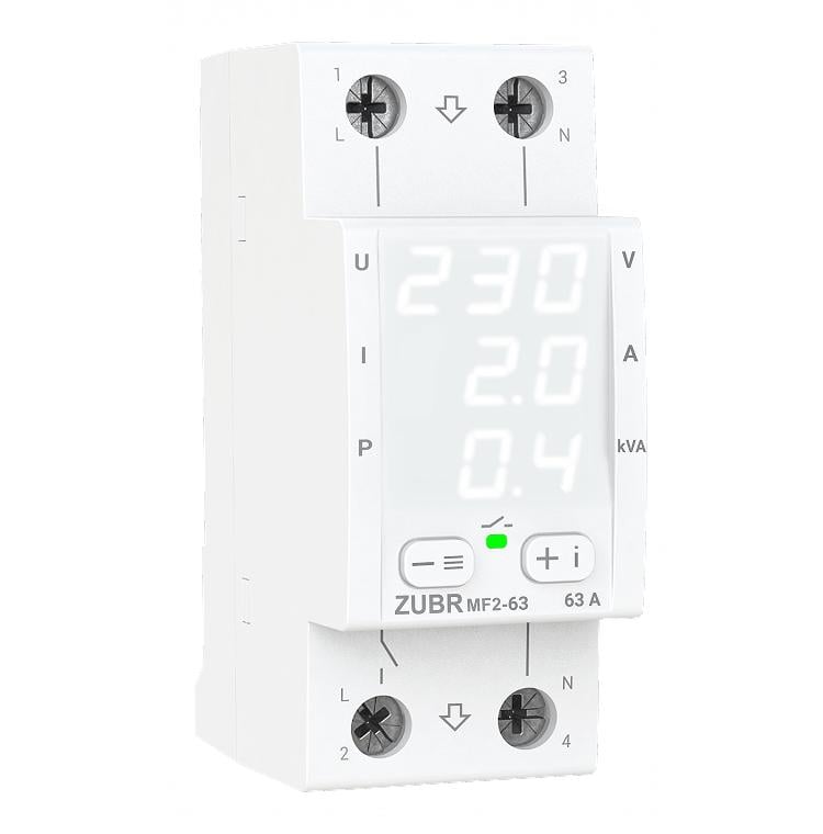Реле мультифункціональне ZUBR MF2-63/63 А/13 900 ВА