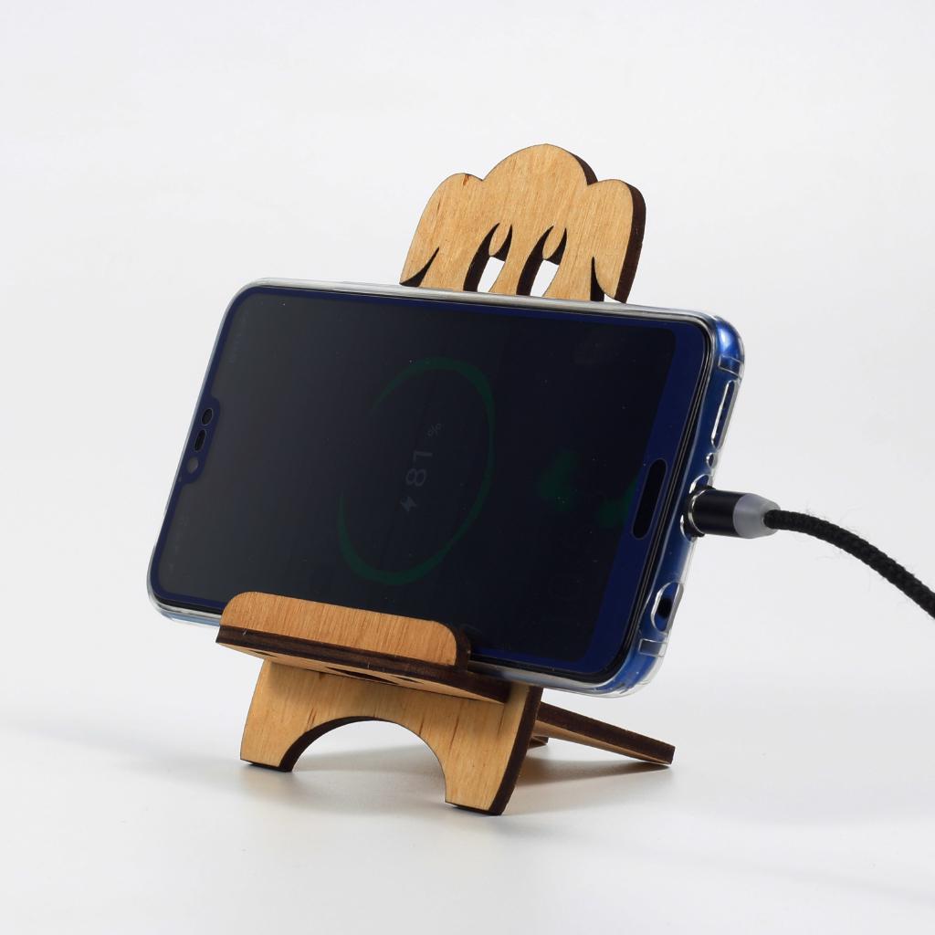 Підставка-тримач для телефону з дерева 10 (03020027) - фото 7 Підставка-тримач для телефону з дерева 10 (03020027) - фото 7