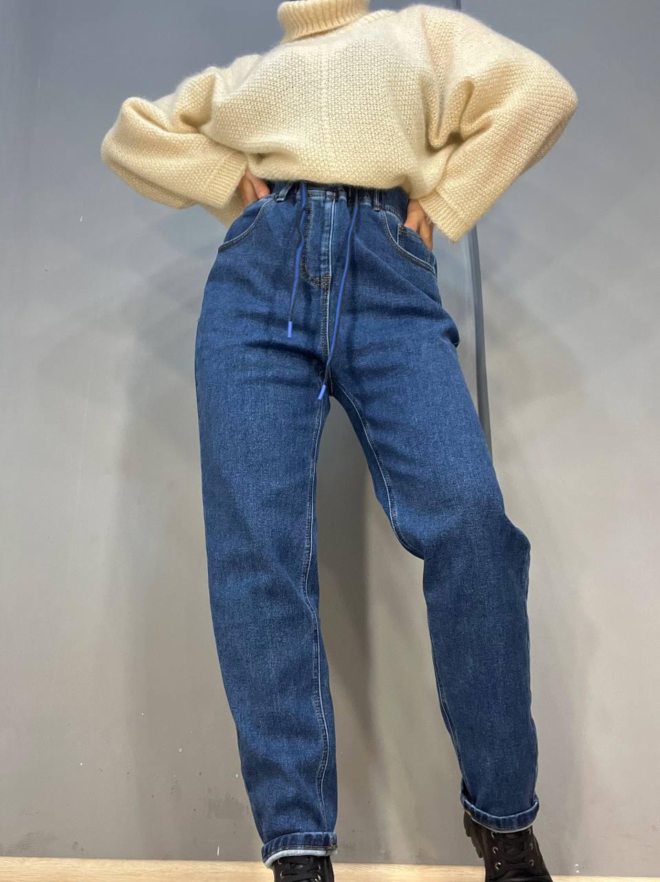 Джинси жіночі Vanver 8061 МОМ на резинці шнурок утеплені батал р. 32 Синій (3105) - фото 5 Джинси жіночі Vanver 8061 МОМ на резинці шнурок утеплені батал р. 32 Синій (3105) - фото 5