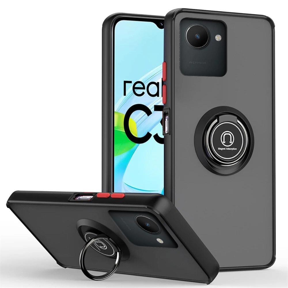 Защитный чехол MatteLuxe Realme C30 (с кольцом) Black (34081-2B)