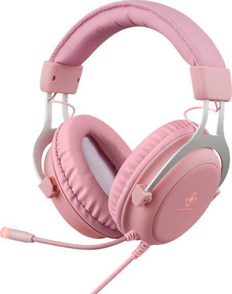 Навушники з мікрофоном Deltaco PH85 Pink (GAM-030-P)