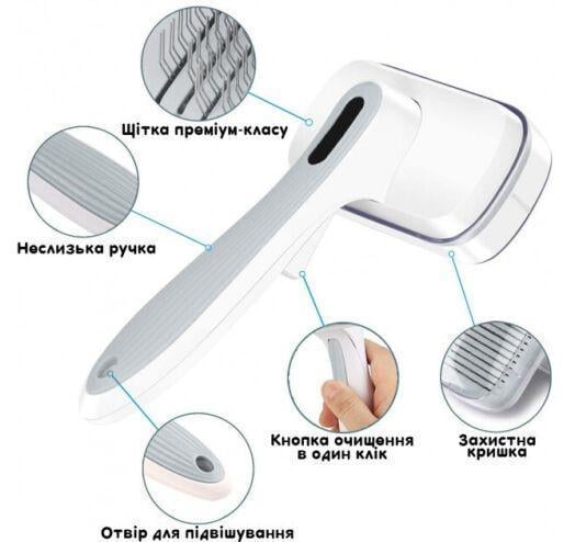 Пуходерка для кошек и собак с автоматической системой очистки Mcasepet Серый (1846914235) - фото 2 Пуходерка для кошек и собак с автоматической системой очистки Mcasepet Серый (1846914235) - фото 2