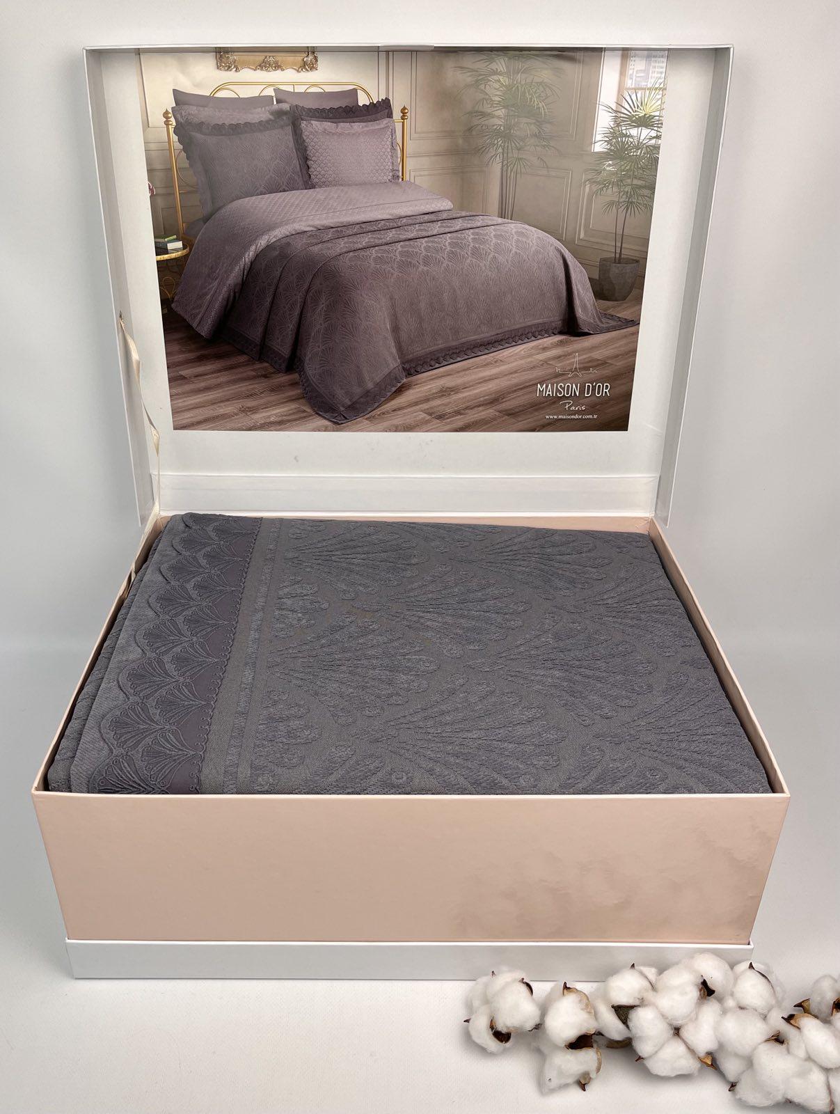 Покрывало с постелью Maison D'or Pimenta 260х260 Antrasit (CN25953)