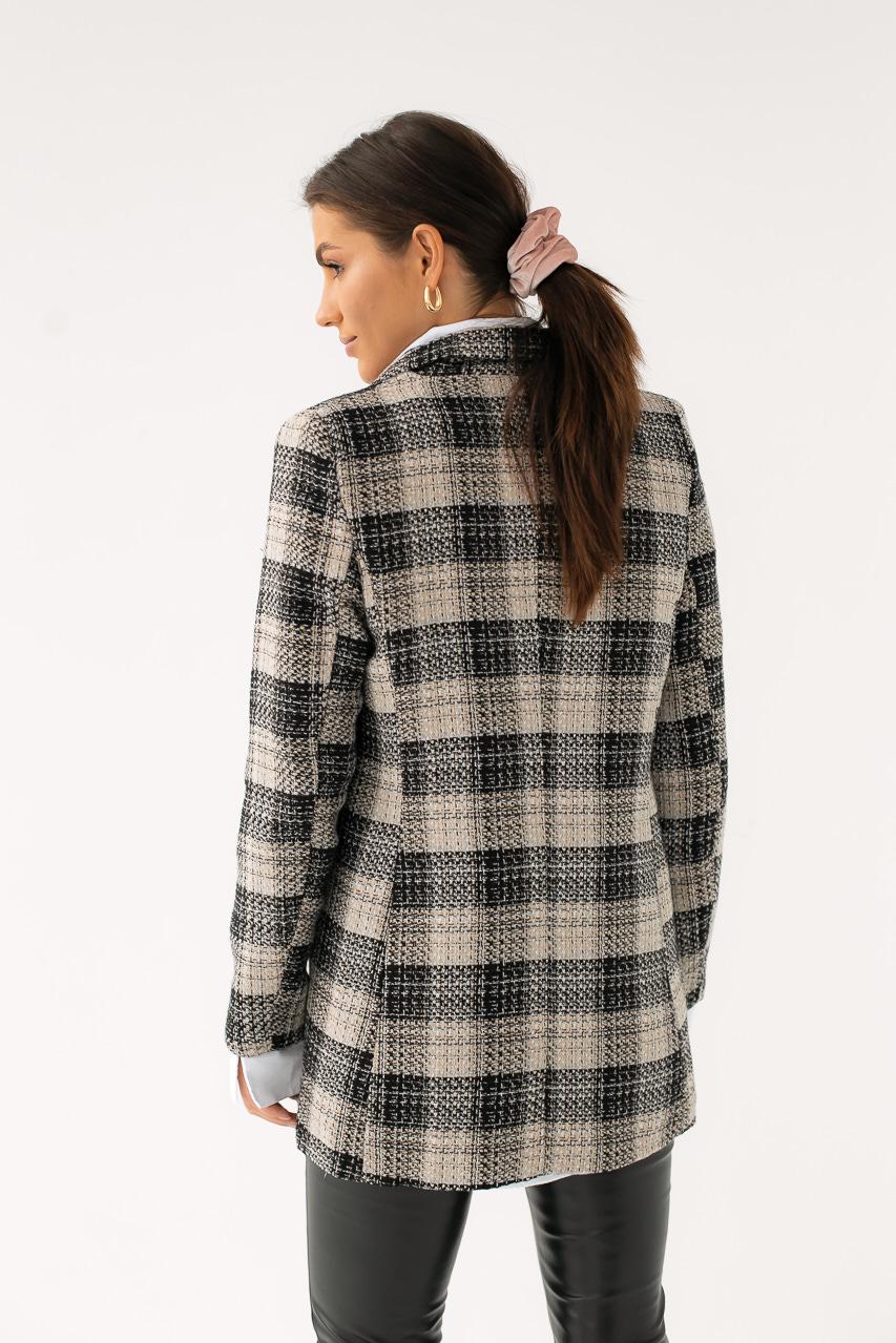 Жакет твидовый SOBE L Бежевый (9528562) - фото 2 Жакет твидовый SOBE L Бежевый (9528562) - фото 2