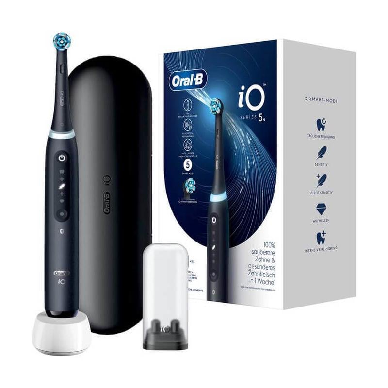 Зубна щітка електрична Oral-B Braun Series iO 5 + 1 насадка/1 футляр/1 кейс для насадок Black (4545452)