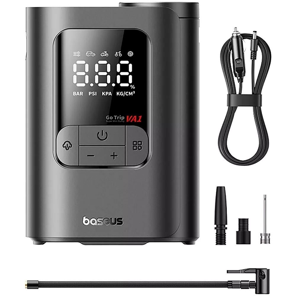 Автомобильный компрессор BASEUS GoTrip VA1 Super Mini 100W Wired 150 PSI Черный (C0119701)