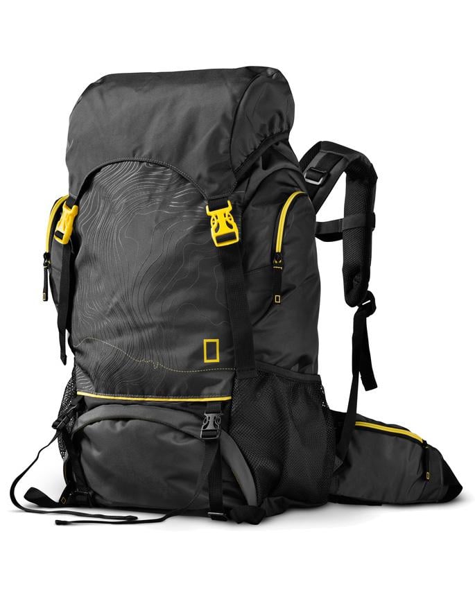 ᐉ Рюкзак туристичний National Geographic Hiking Backpack 50 л Black/Grey/Yellow (NGAL0066)