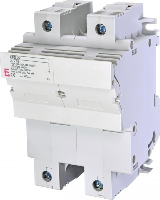 Тримач запобіжника ETI EFD 22 2P 100A 690W 22x58 мм (2570003)