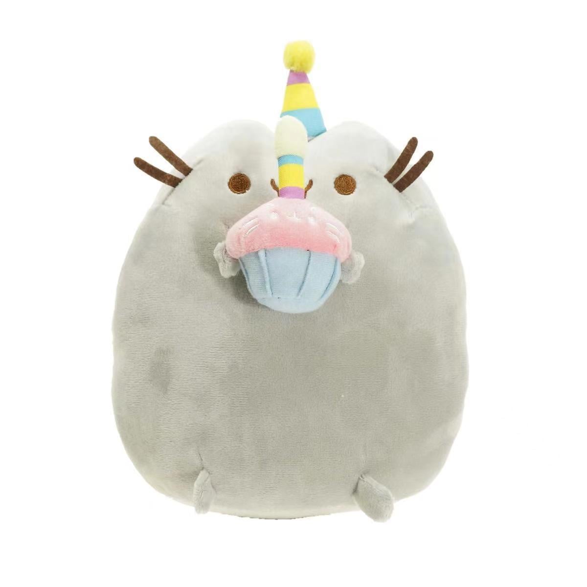 Мягкая игрушка для детей Пушин кет Pusheen cat с тортиком (арт EPC13603M)