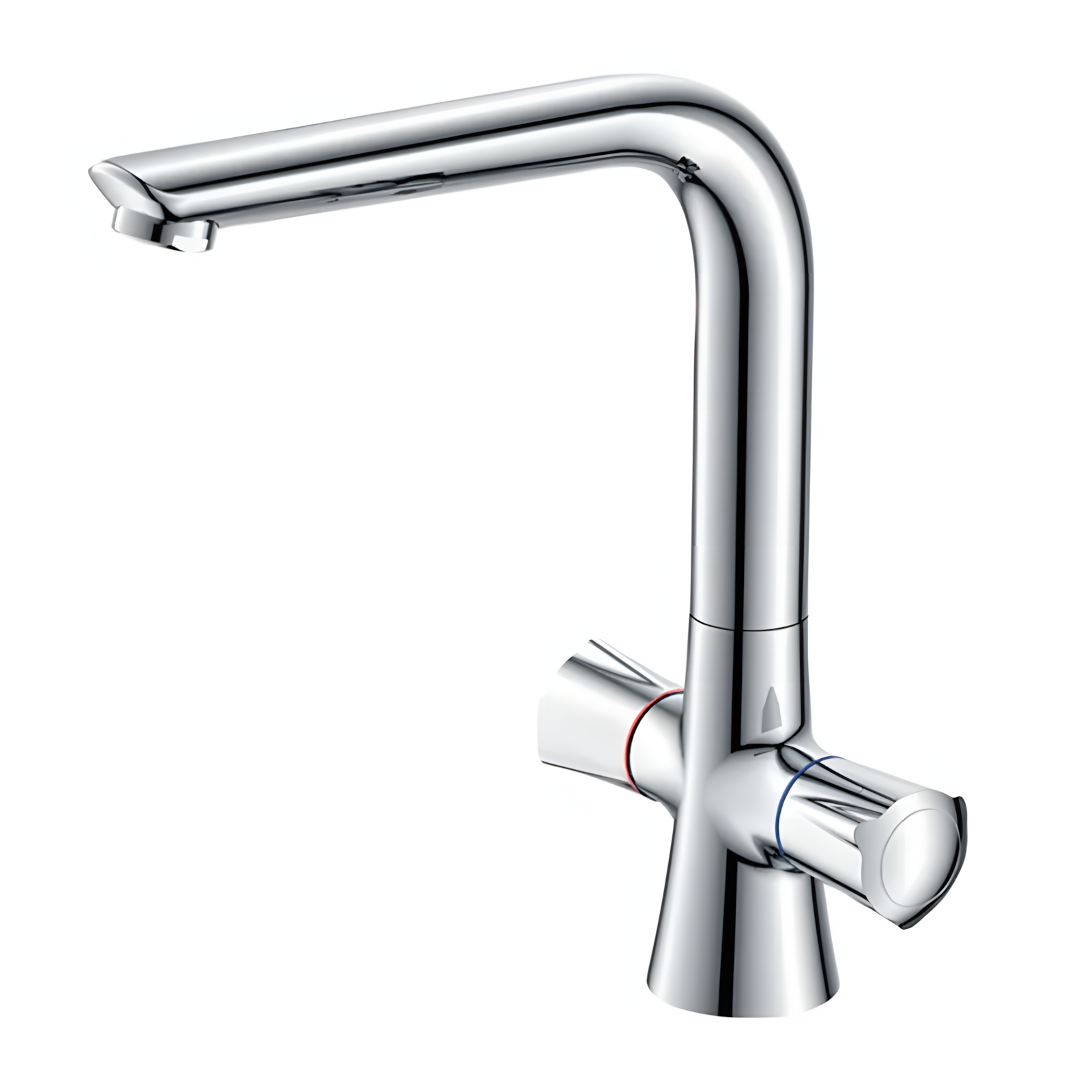 Смеситель для кухни с высоким изливом двухвентильный Latres FRANKO латунь Хром (b-LA0014) Смеситель для кухни с высоким изливом двухвентильный Latres FRANKO латунь Хром (b-LA0014)