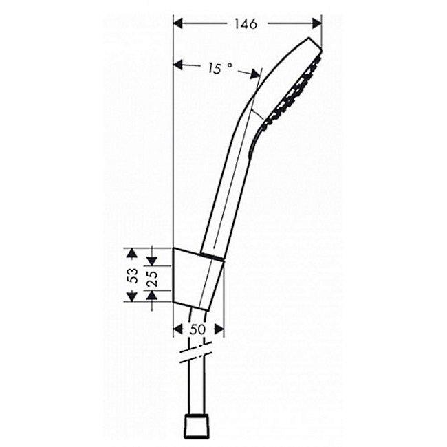 Душевой комплект Hansgrohe Croma Select S 26410400 Хром (113707) - фото 2