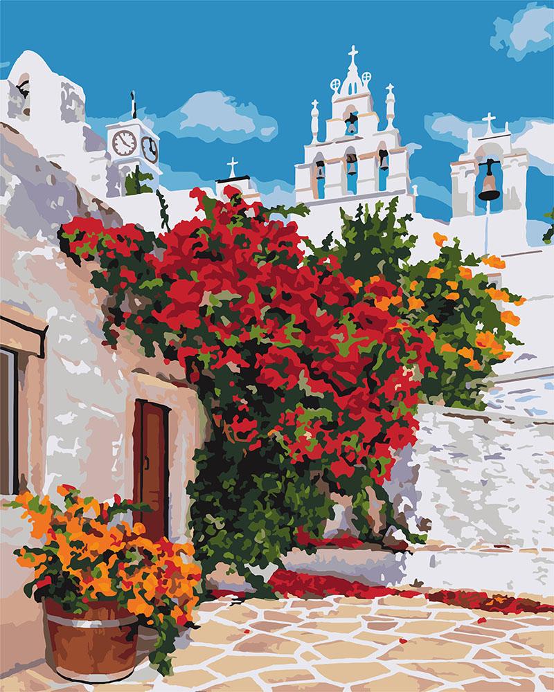 Картина по номерам Идейка "Дом в цветах" 40х50 см (KHO3577)