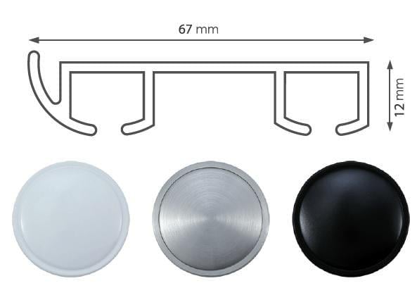 Карниз потолочный алюминиевый усиленный двухрядный DS-2 100 см Белый - фото 2 Карниз потолочный алюминиевый усиленный двухрядный DS-2 100 см Белый - фото 2