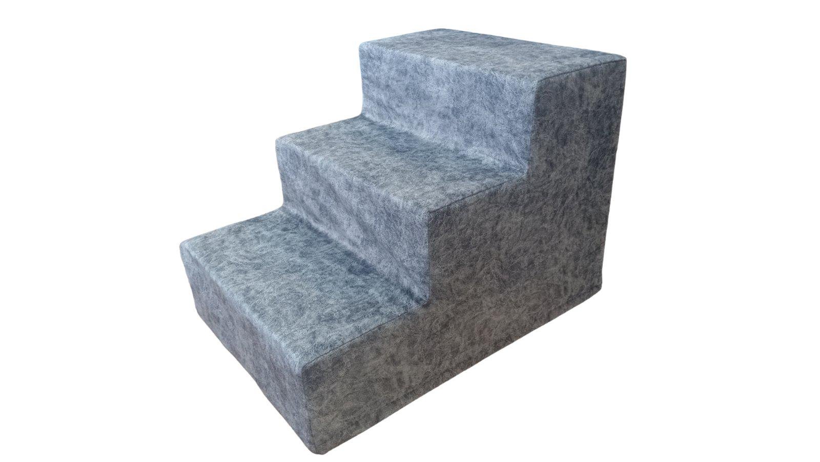 Лесенка для собак ткань велюр 36х35х50 см Серый - фото 1 Лесенка для собак ткань велюр 36х35х50 см Серый - фото 1