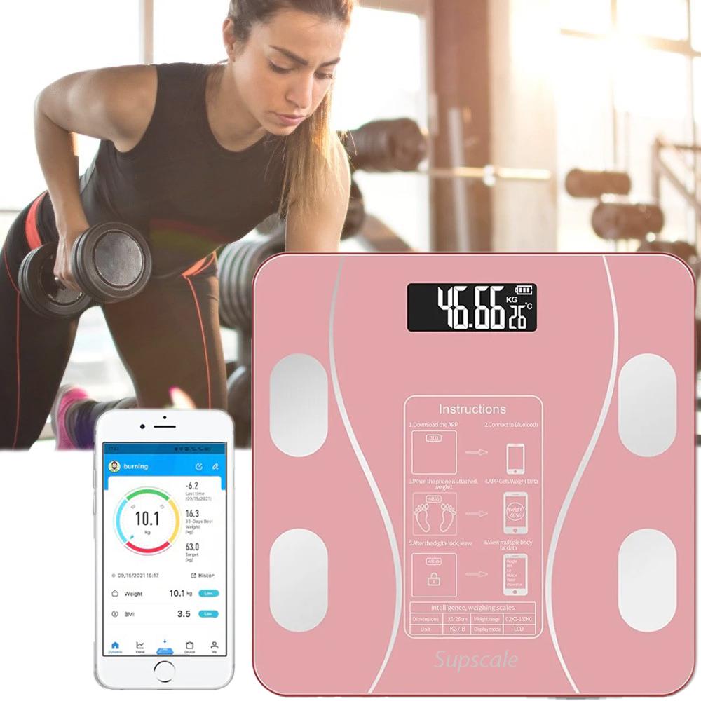 Ваги підлогові електронні SmartLife Body Fat Scale Рожевий (1008648-Pink) - фото 2