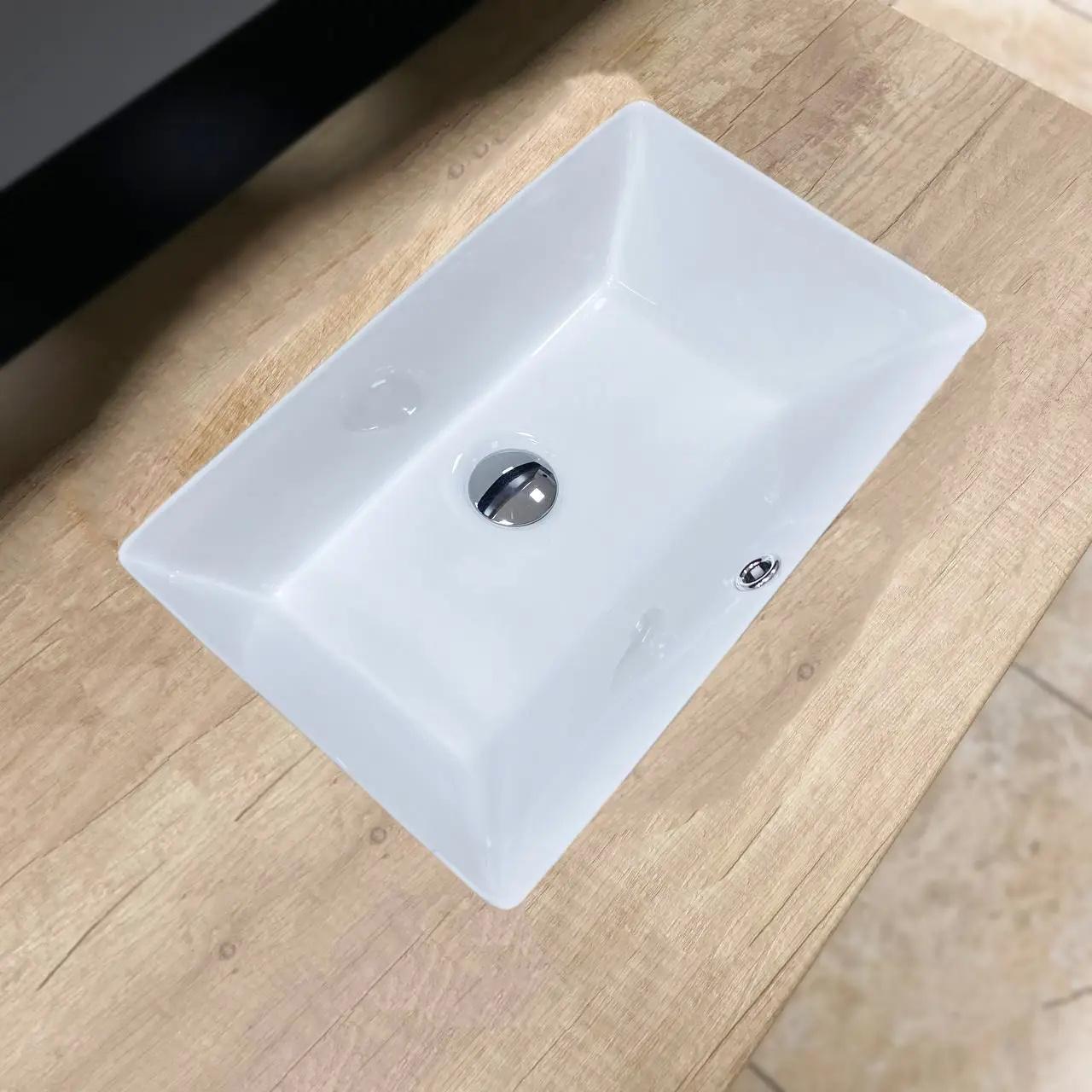 Раковина врізна VBI Mantua прямокутна 345x520 мм Білий (RM-VBI-018029) - фото 3 Раковина врізна VBI Mantua прямокутна 345x520 мм Білий (RM-VBI-018029) - фото 3