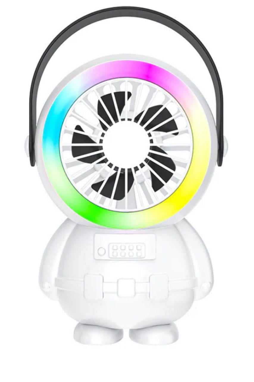 Вентилятор-светильник ручной портативный Desktop Fan S20 Астронавт USB (fc7bbe83)
