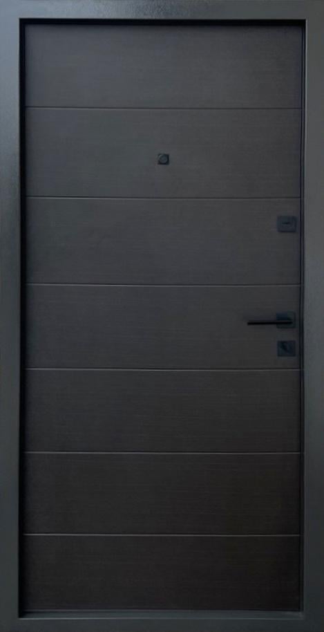 Дверь входная в квартиру QDoors Премиум Горизонталь левая 850х2050 мм Венге темный горизонт/Белая шагрень (26)