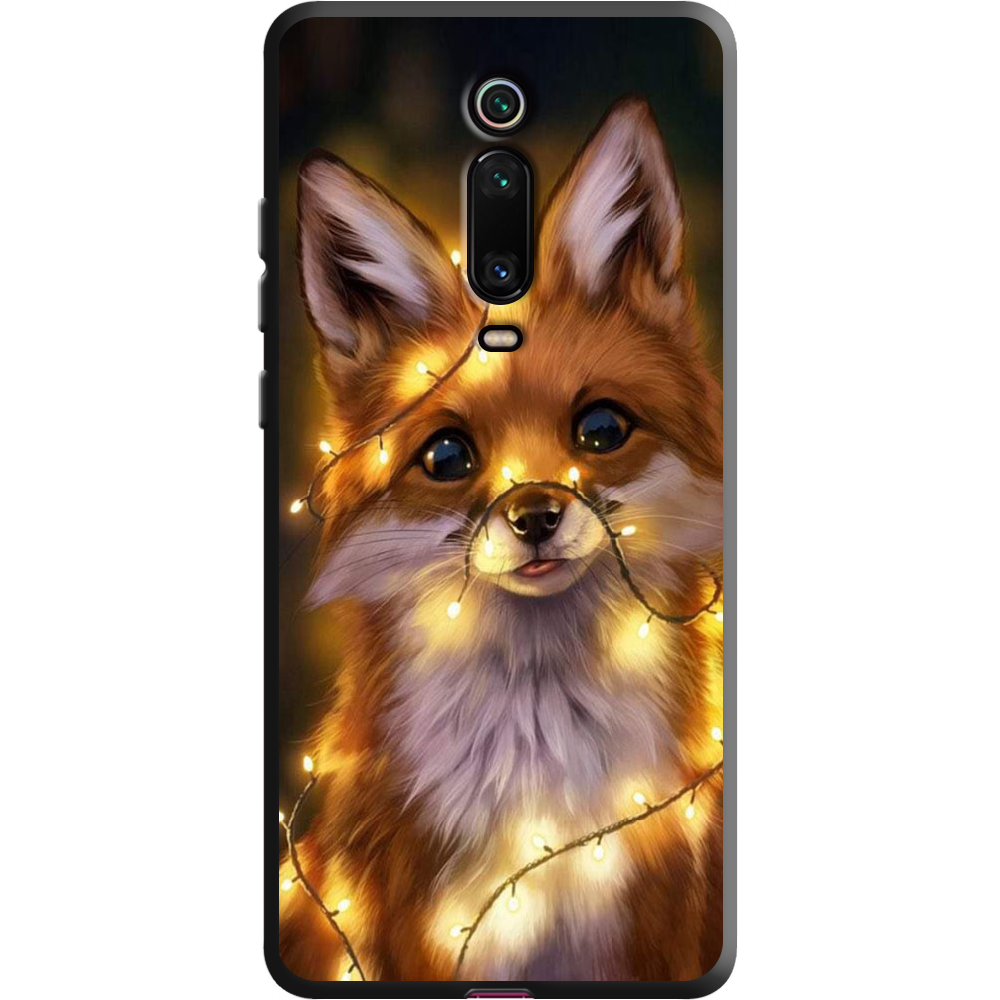 Чехол BoxFace Xiaomi Mi 9T / Mi 9T Pro Рождественская лиса Черный силикон (37376-up2399-38687)