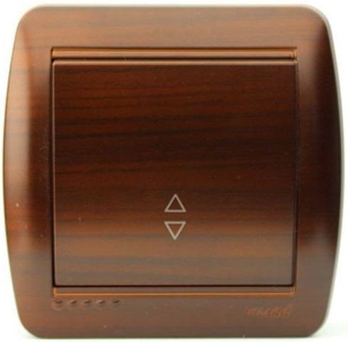 Выключатель одноклавишный Lezard Demet накладной проходной IP20 Античный кедр (27549788)
