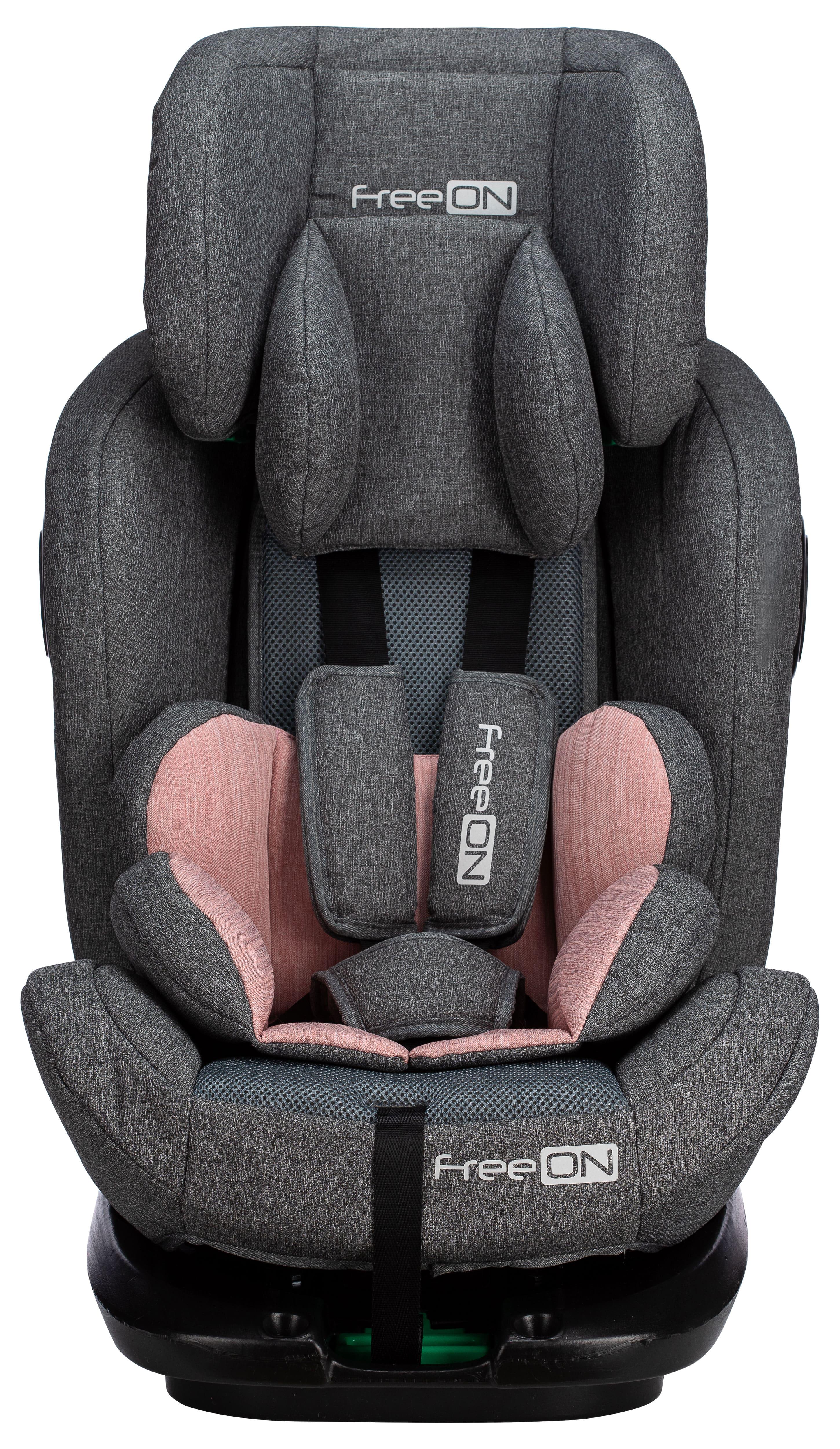 Автокресло FreeON ULTIMA Isofix 0 меcяцев - 12 лет 0-36 кг поворотное на 360° Серый/Розовый (48938) - фото 3