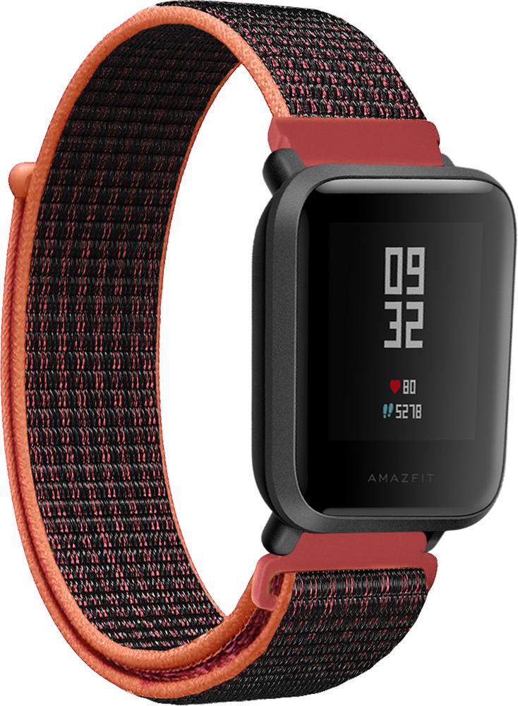 Ремешок нейлоновый Sport Loop для Amazfit Bip Black/Red (21956-44)