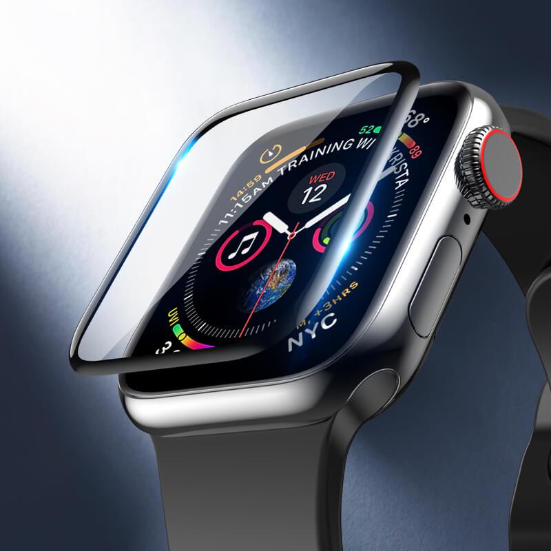 Защитное стекло Hoco Soft Edge для iWatch 40 мм Series 4/5/6/SE/A30 Black (cdfd06d9) - фото 4