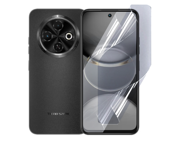 Противоударная гидрогелевая пленка Hydrogel Film для Tecno Spark 30c, Transparent