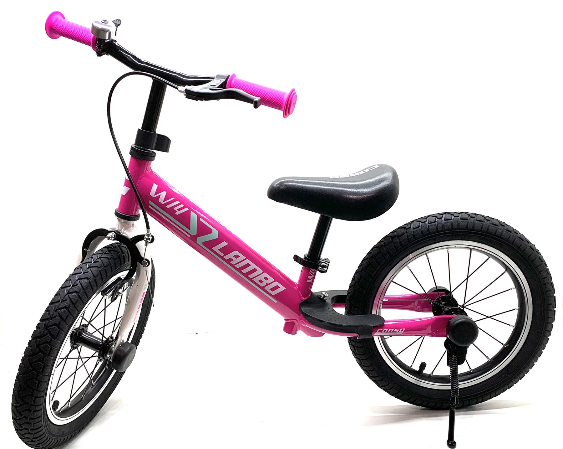 Біговел Corso Lambo сталева рама надувні колеса Рожевий (LB-14962)
