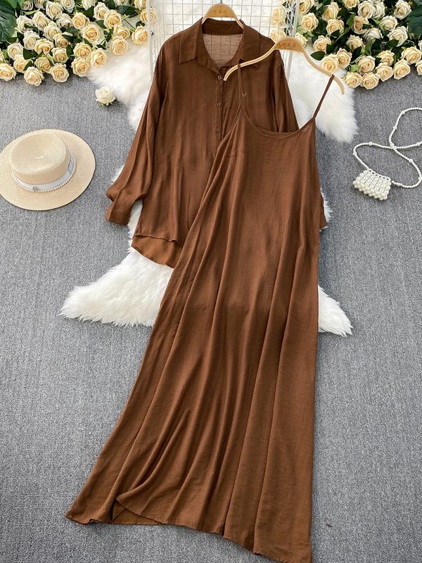 Костюм-двійка жіночий літній сукня та сорочка L (GF-12) - фото 8