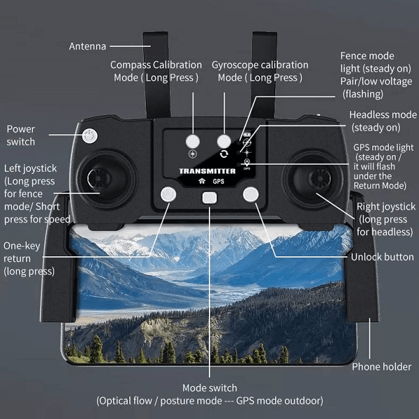 Квадрокоптер Jjrc X23 A 4K и HD камеры GPS/барометр БК Black (d321) - фото 6