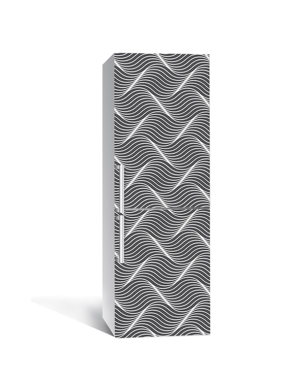 Наклейка 3D на холодильник Zatarga "Плавные формы" виниловая 650х2000 мм