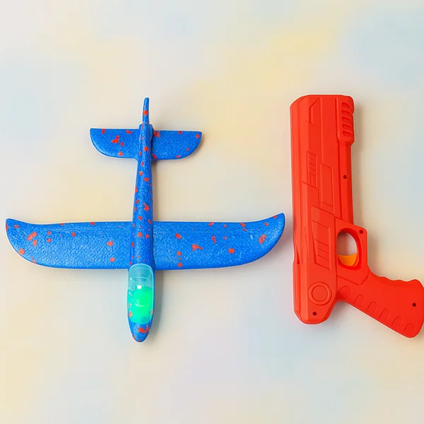 Игрушечный самолет с пусковым устройством Красный (H000010-1)