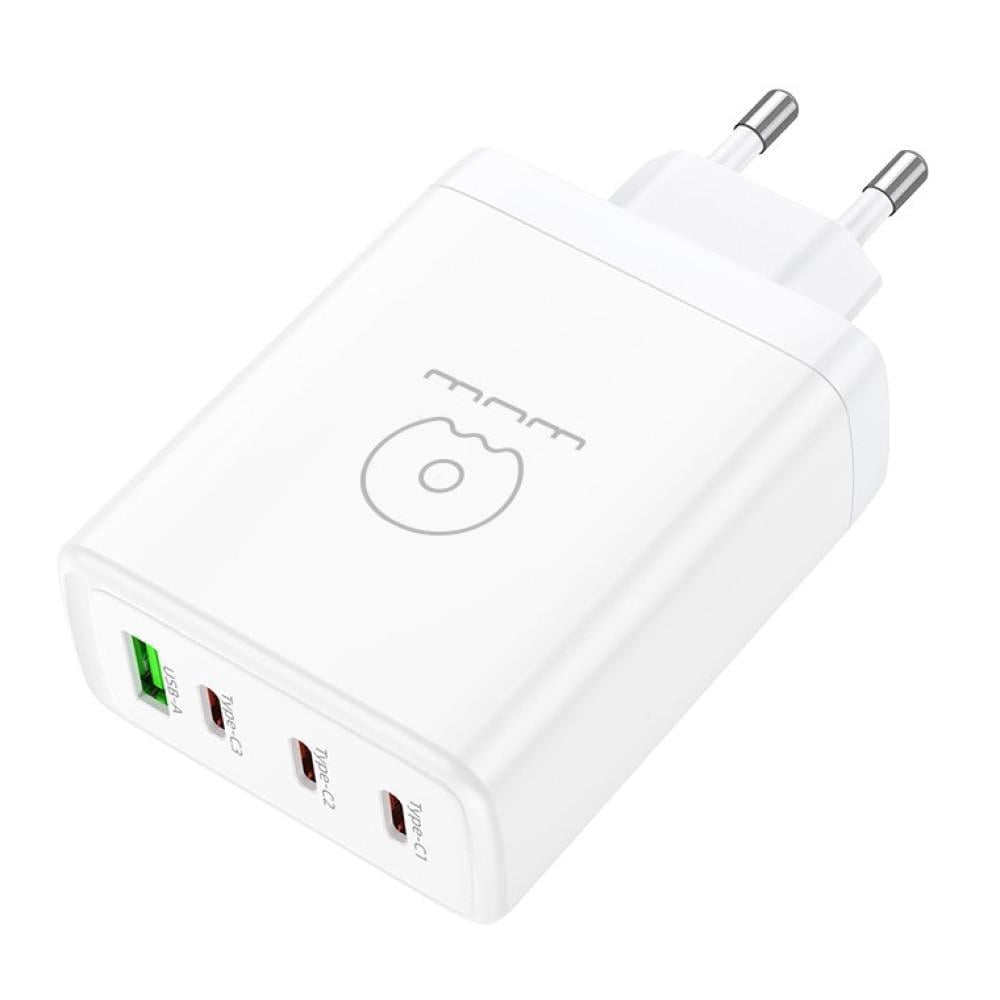 Зарядное устройство сетевое для WUW-C158 1USB 3Type-C + USB A PD100W White (WUW-C158)
