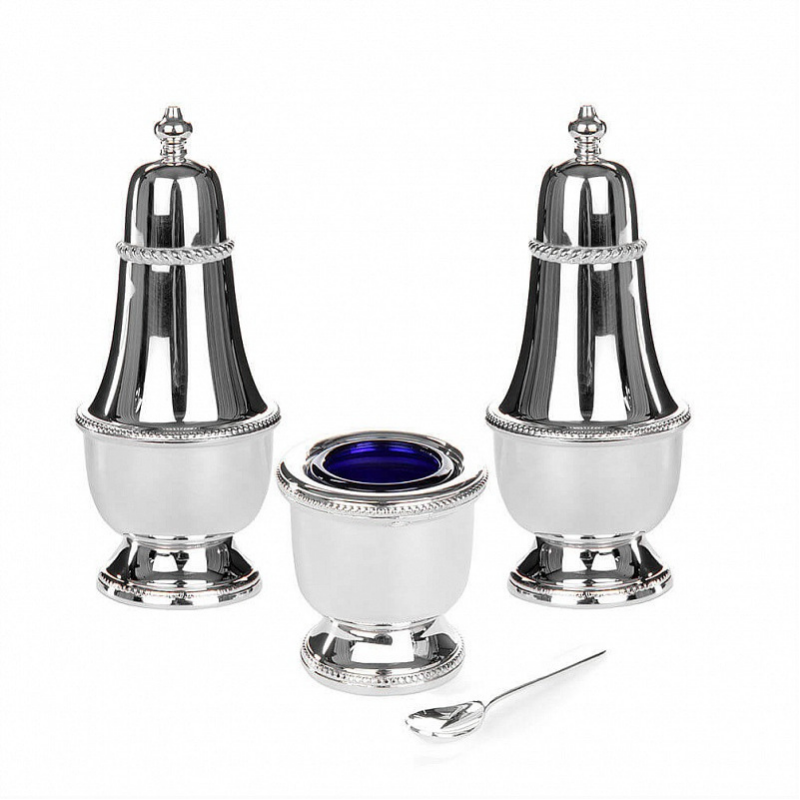 Набор для специй Condiment Set посеребренный