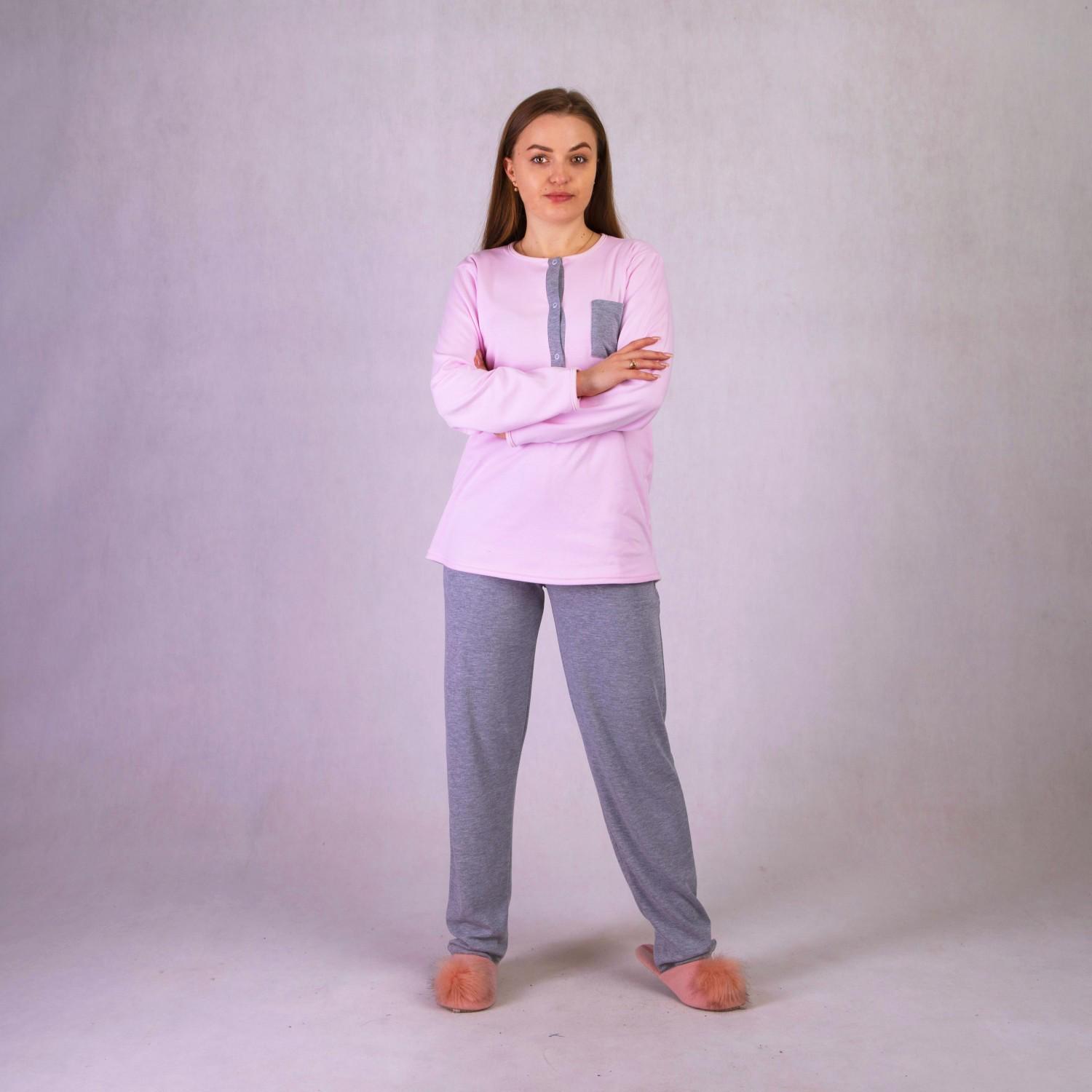 Пижама женская GO-IN TN-2053 р. 52-54 Серо-розовый - фото 2 Пижама женская GO-IN TN-2053 р. 52-54 Серо-розовый - фото 2