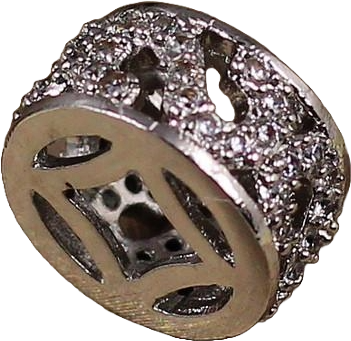 Кулон шарм Xuping Jewelry волна 11 мм Серебристый (2629125014) - фото 2