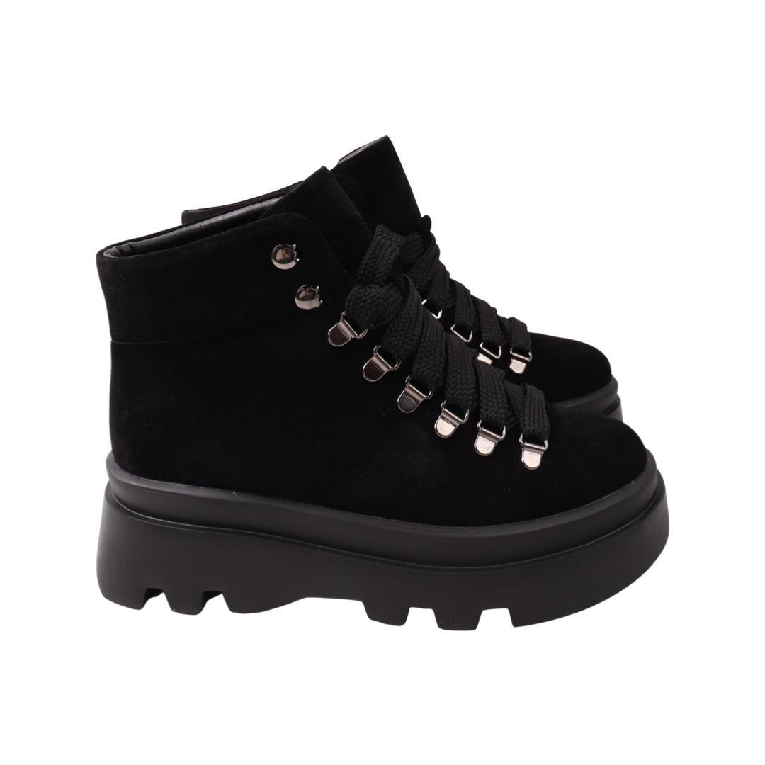 Черевики жіночі Kento із замші р. 40 Чорний (61-22ZHC)