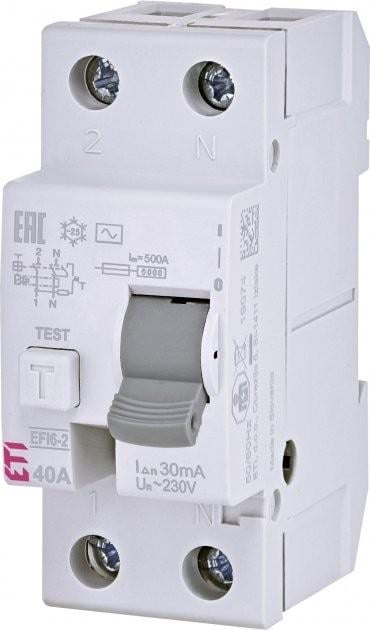 Диференціальне реле 2р EFI6-P2 40/0,03 тип AC 6 kA (6825165)