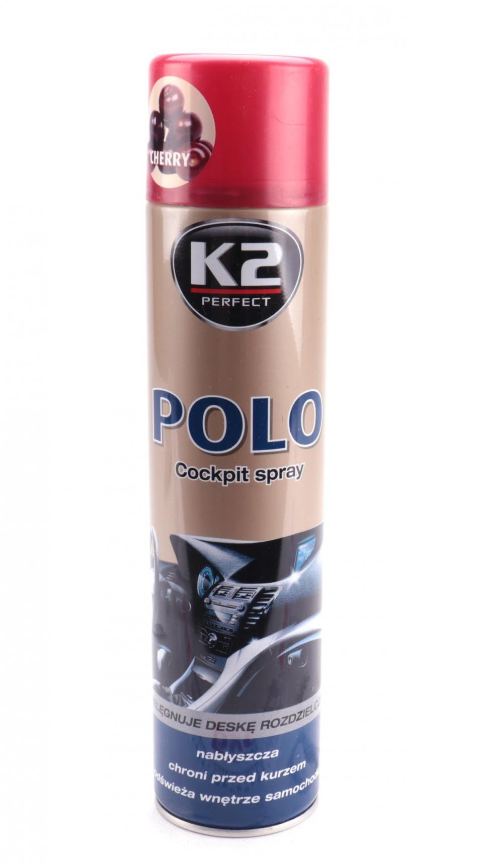 Полироль для торпедо K2 Perfect Polo Cockpit Spray cherry 600 мл (K406WI)