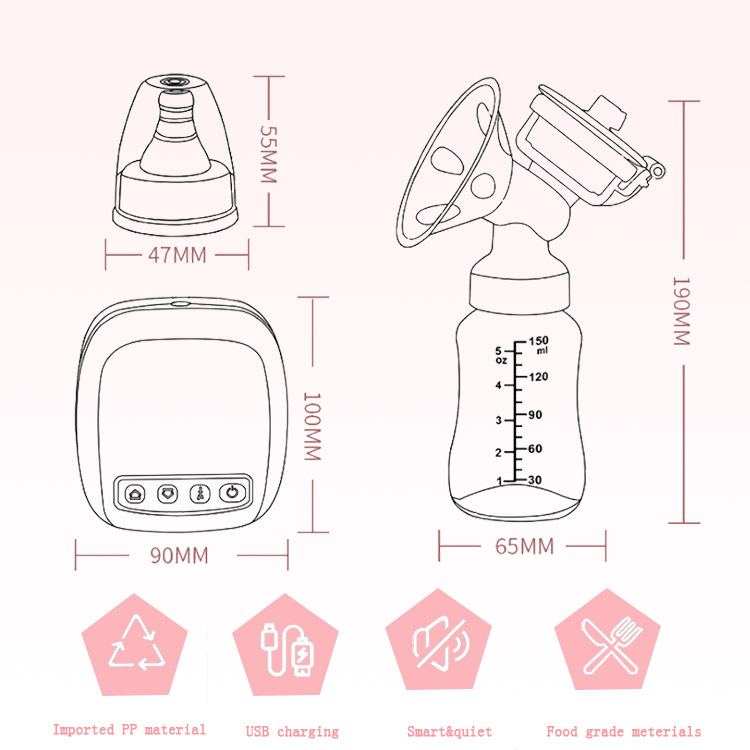 Молокоотсос Baby Milk электрический двухфазный с силиконовой соской Голубой - фото 4 Молокоотсос Baby Milk электрический двухфазный с силиконовой соской Голубой - фото 4