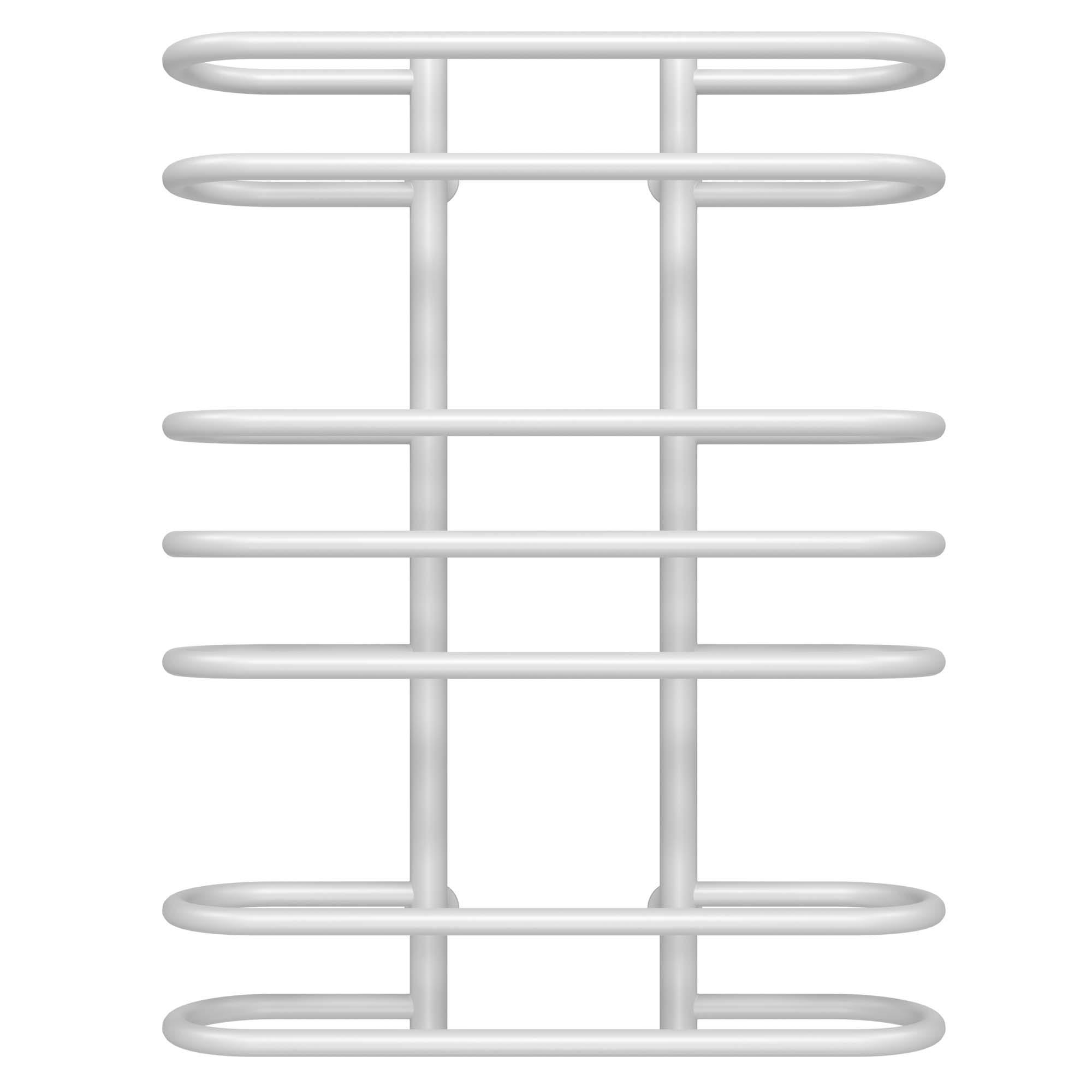 Полотенцесушитель водяной Deffi Британика П7 нижнее подключение нержавеющая сталь 600х800 мм Белый (C.BR.80.60.7.W.A)