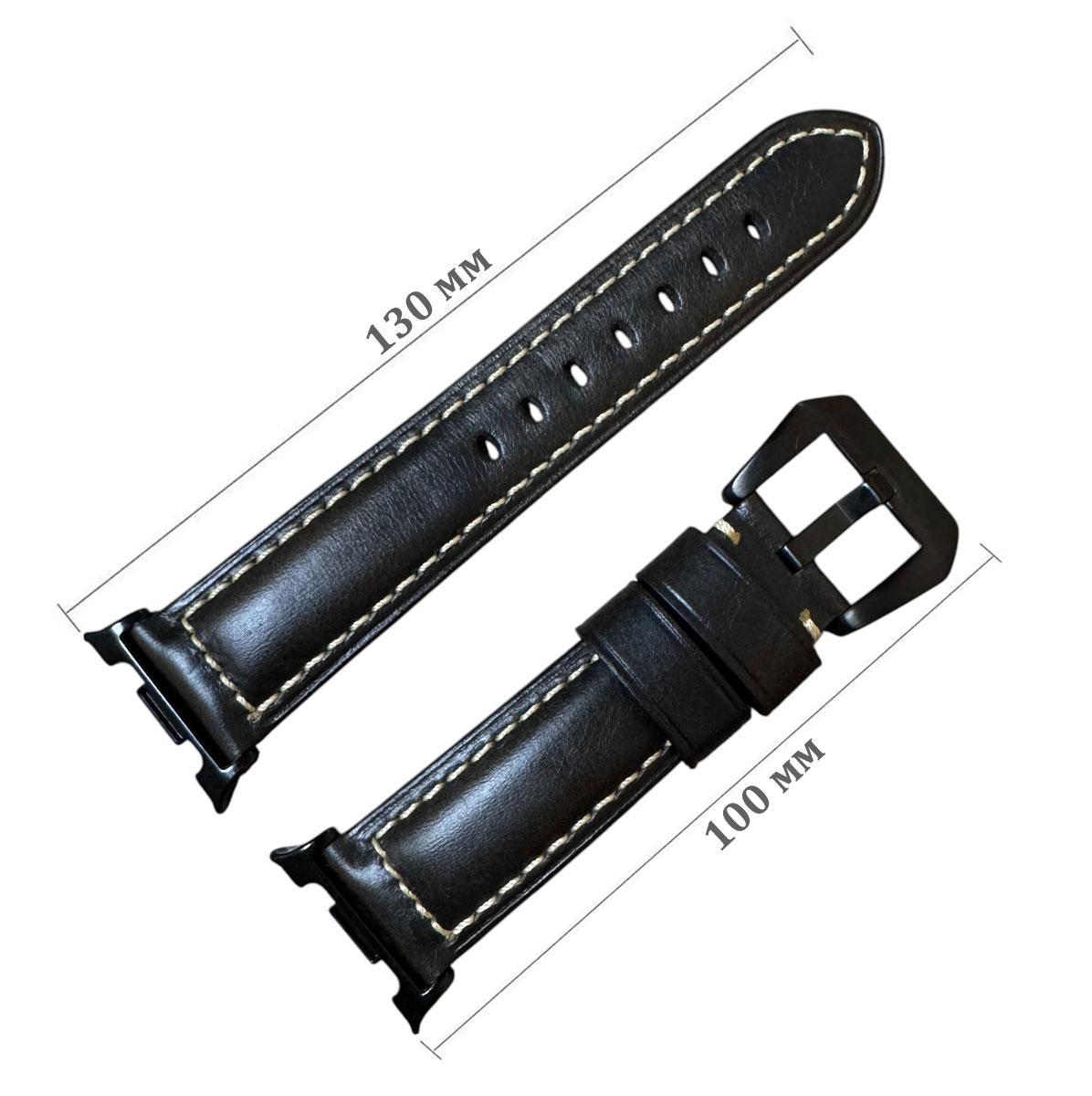 Ремешок кожаный Primolux F001 Black buckle для часов Samsung Galaxy Watch 8 46/44/40 мм Dark Brown (2767543490) - фото 4 Ремешок кожаный Primolux F001 Black buckle для часов Samsung Galaxy Watch 8 46/44/40 мм Dark Brown (2767543490) - фото 4