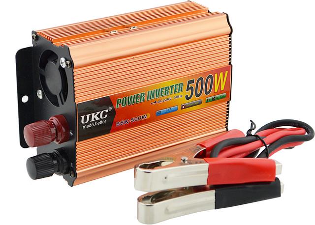 Перетворювач UKC 12 V 220 V 300 W Золотистий (000022173)