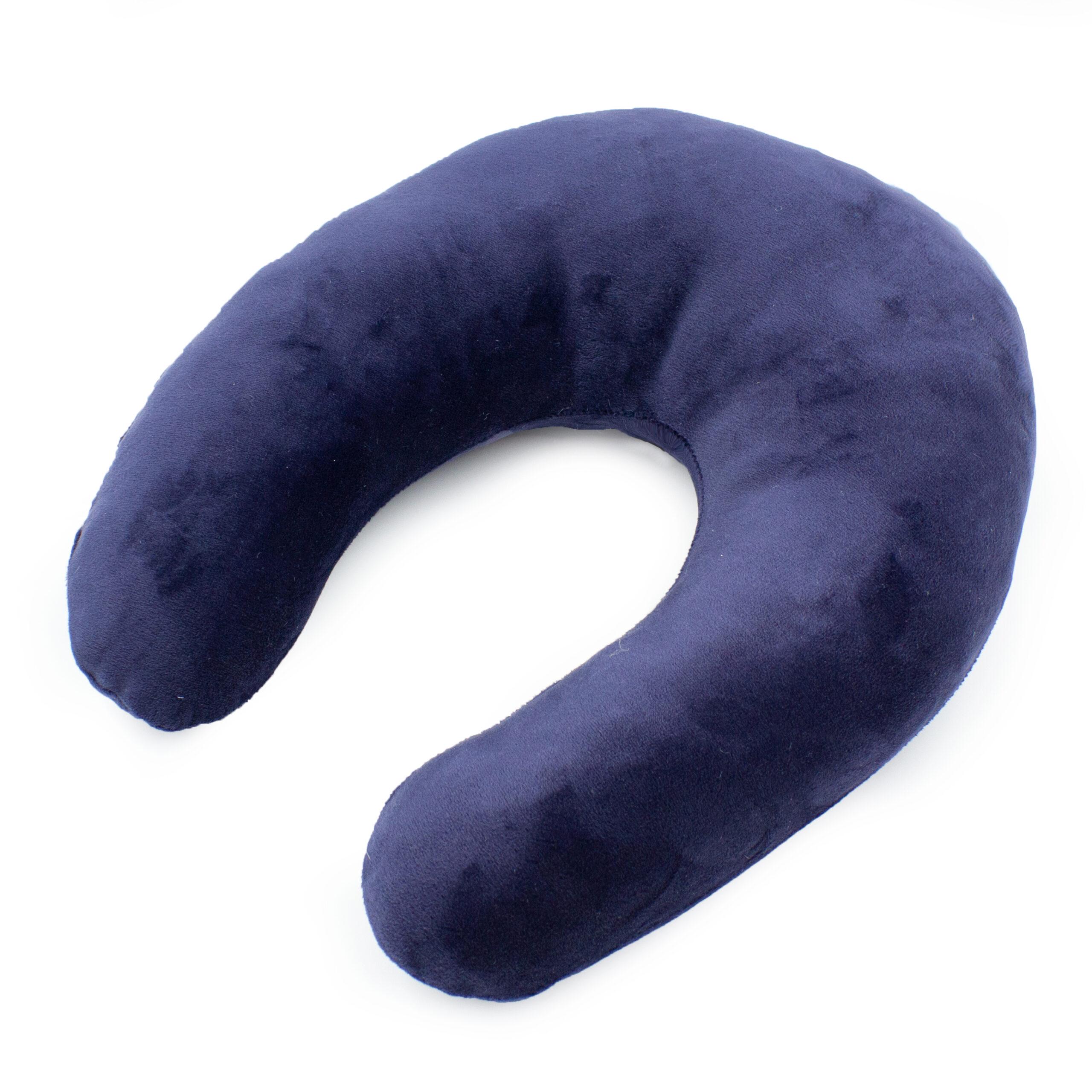 Подушка для путешествий MirSon №8751 Velvet Line 28-0006 50% Memory 30х35х10 см Navy blue (2200006348368)