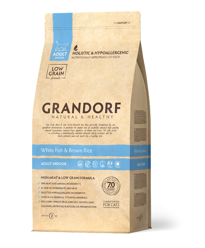 ᐉ Корм сухой Grandorf White fish and Brown Rice Рыба для кошек с ...