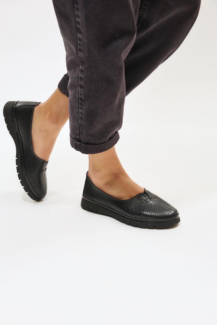 Мокасины женские ALLSY кожаные р. 36 Черный (195167) - фото 4 Мокасины женские ALLSY кожаные р. 36 Черный (195167) - фото 4